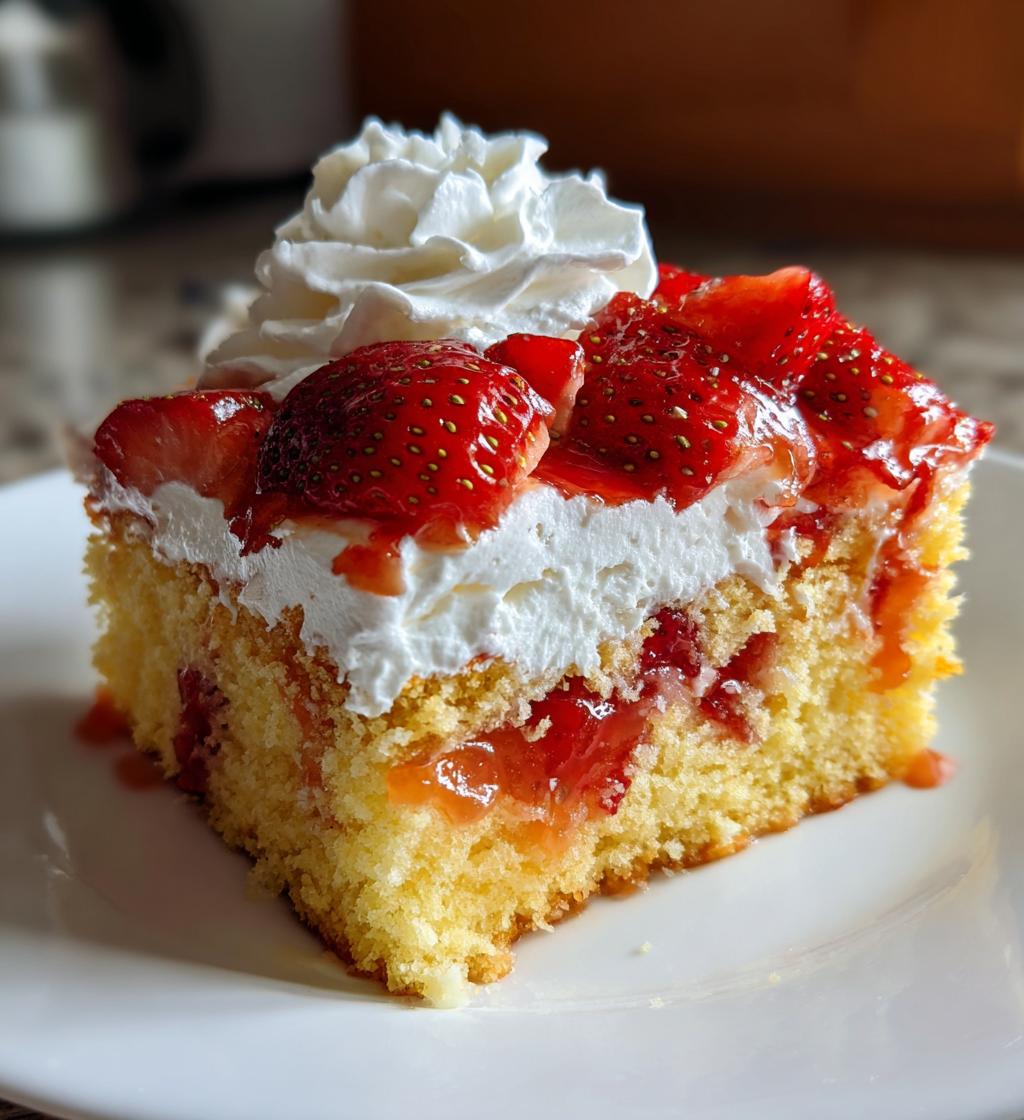 strawberry poke cake