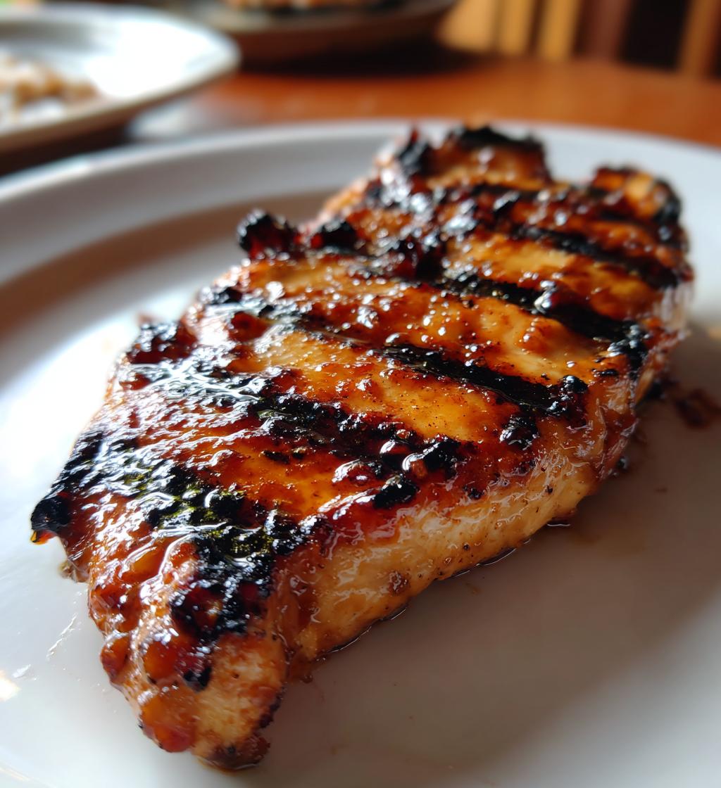 sweet and savory grilled bourbon chicken