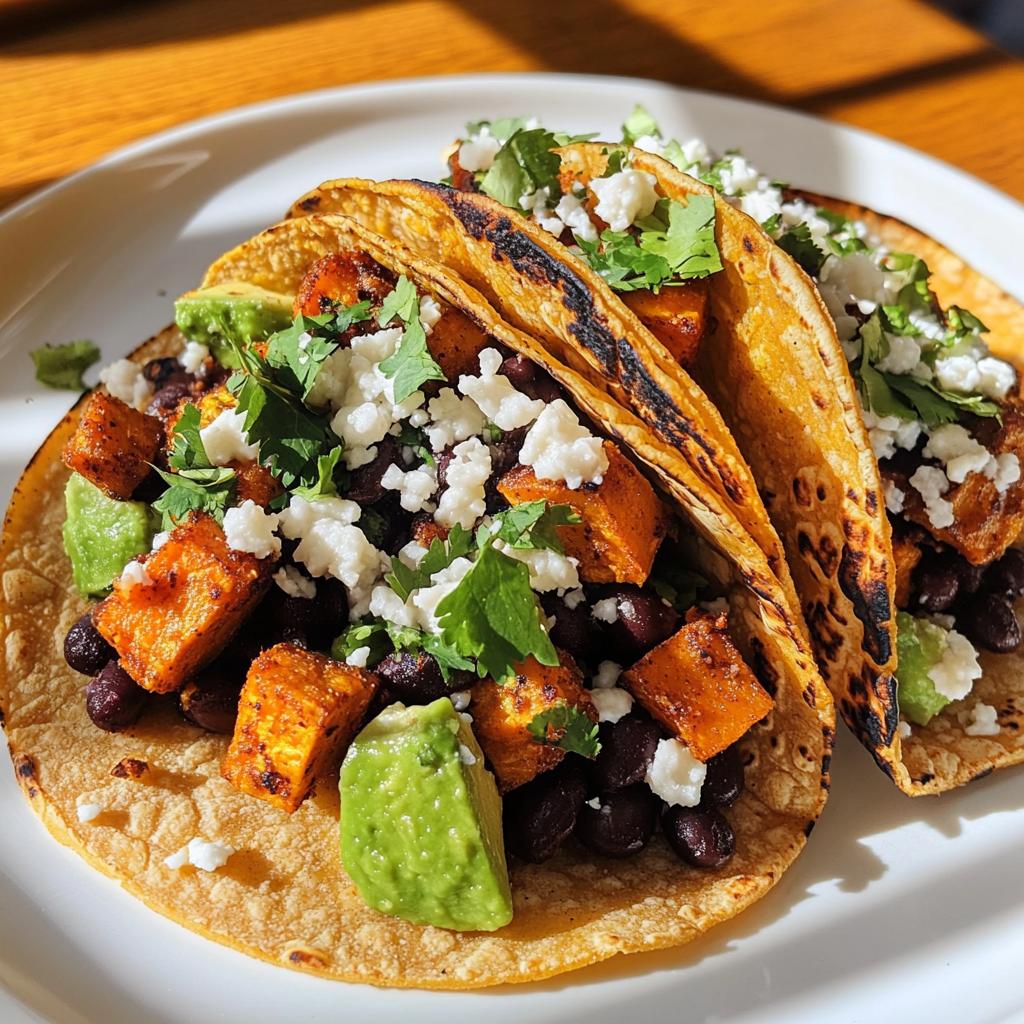 sweet potato and black bean tacos