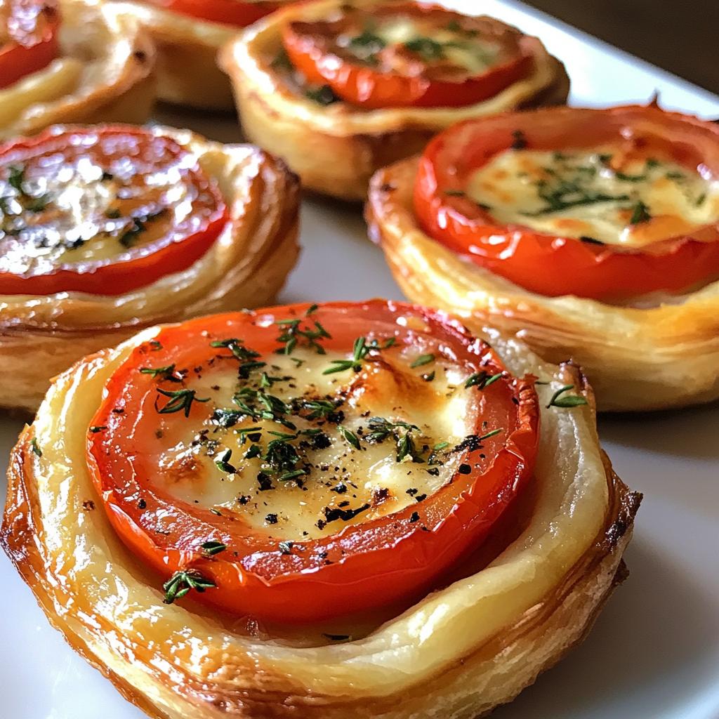 tomato tartlets with puff pastry