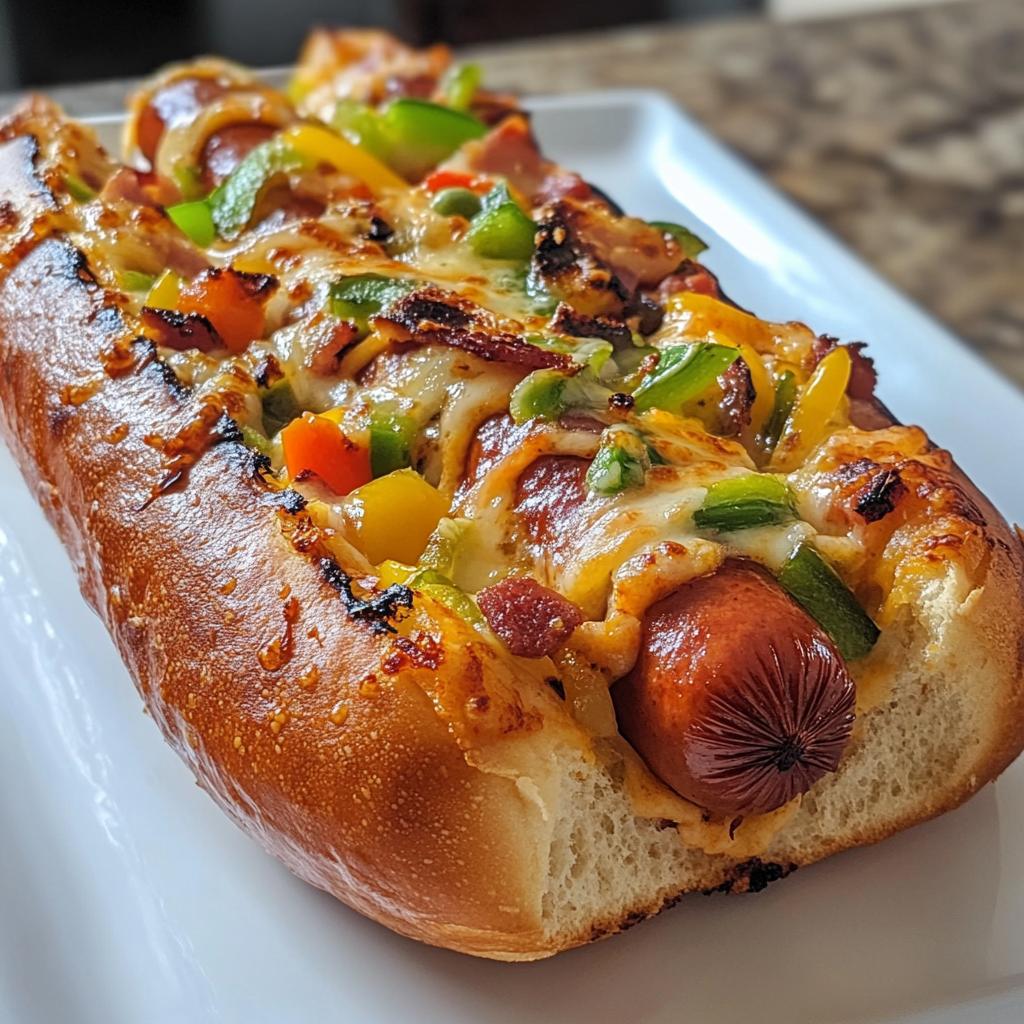 ultimate cheese dog pizza sandwich