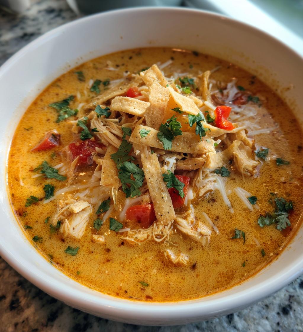 creamy chicken tortilla soup