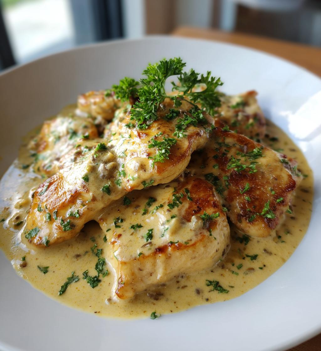 creamy garlic chicken