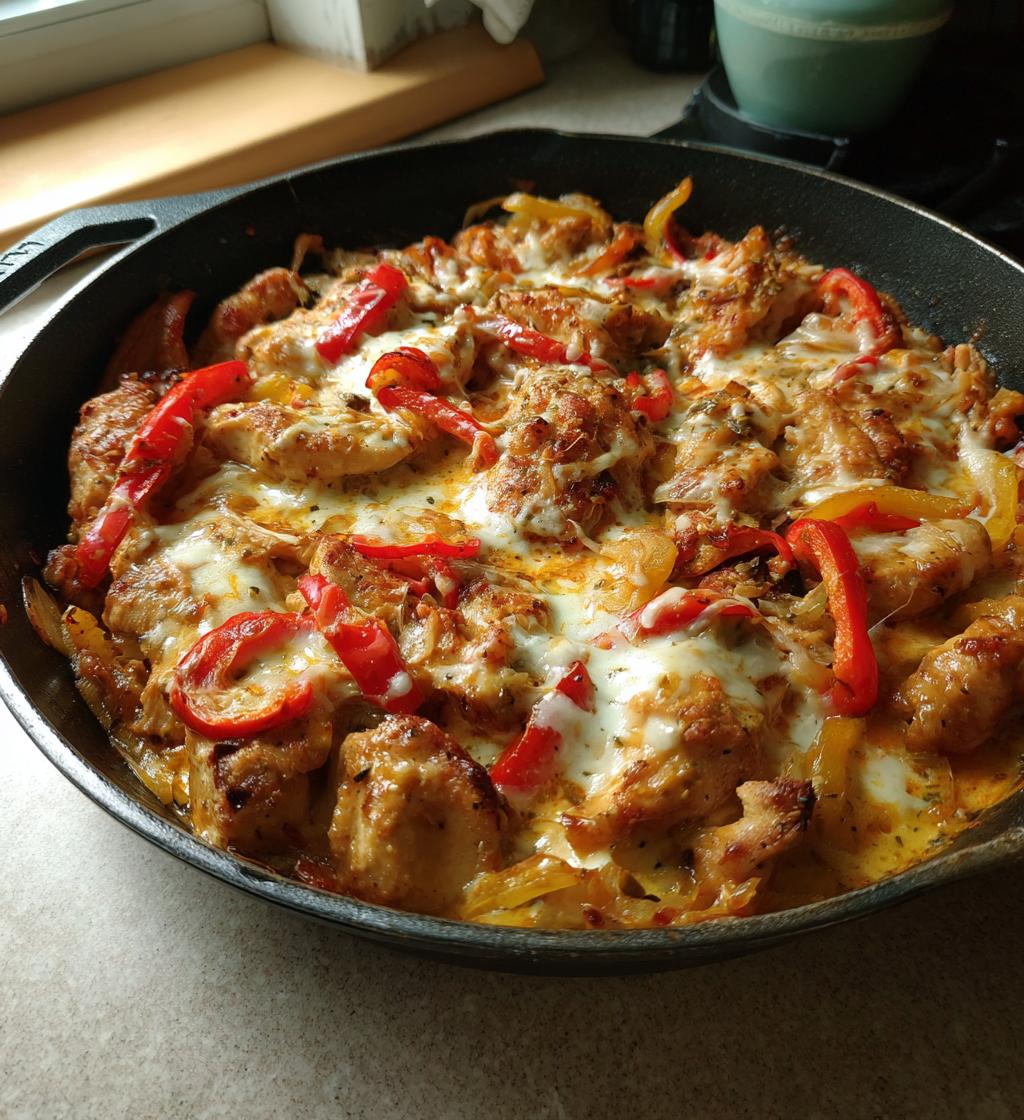 creamy pepperoncini chicken skillet