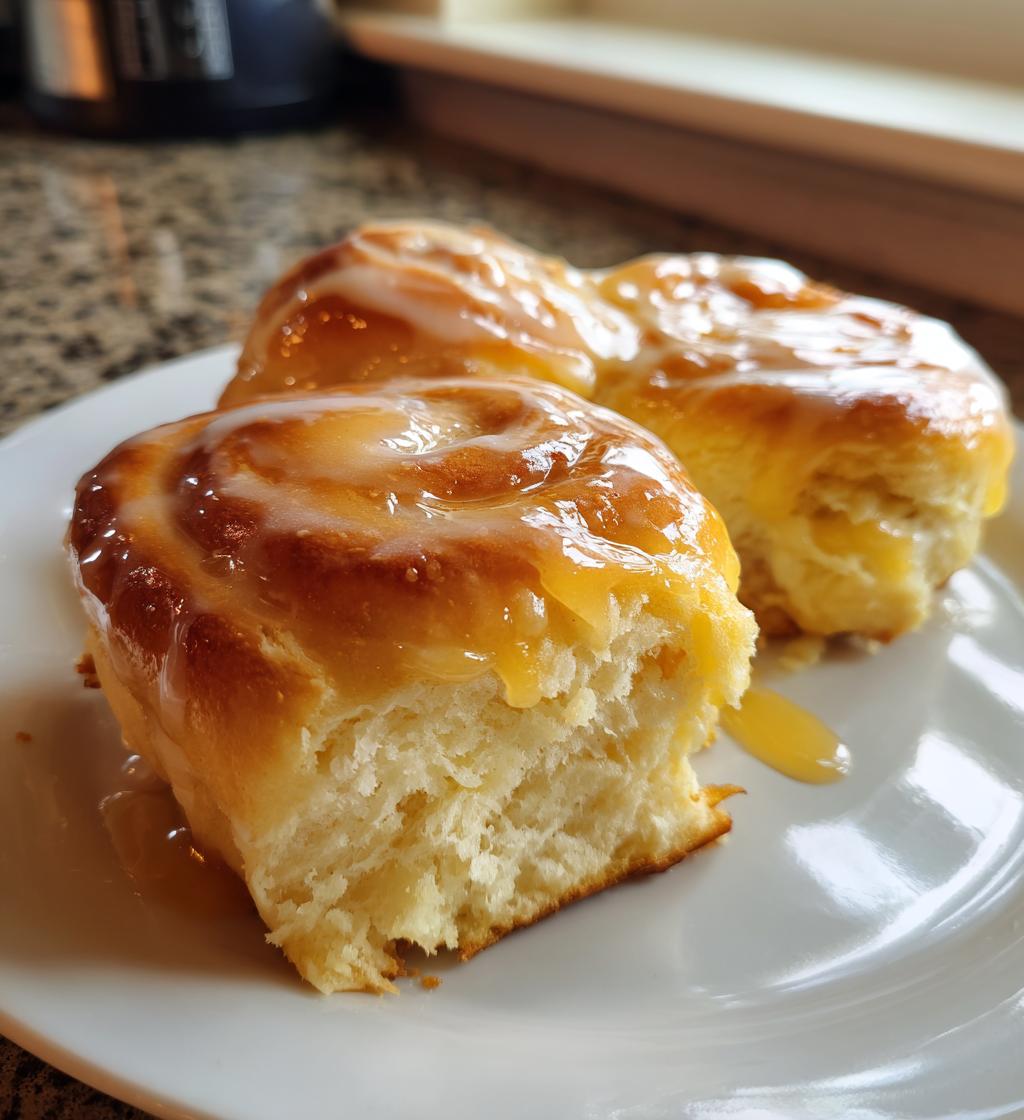 glazed orange sweet rolls