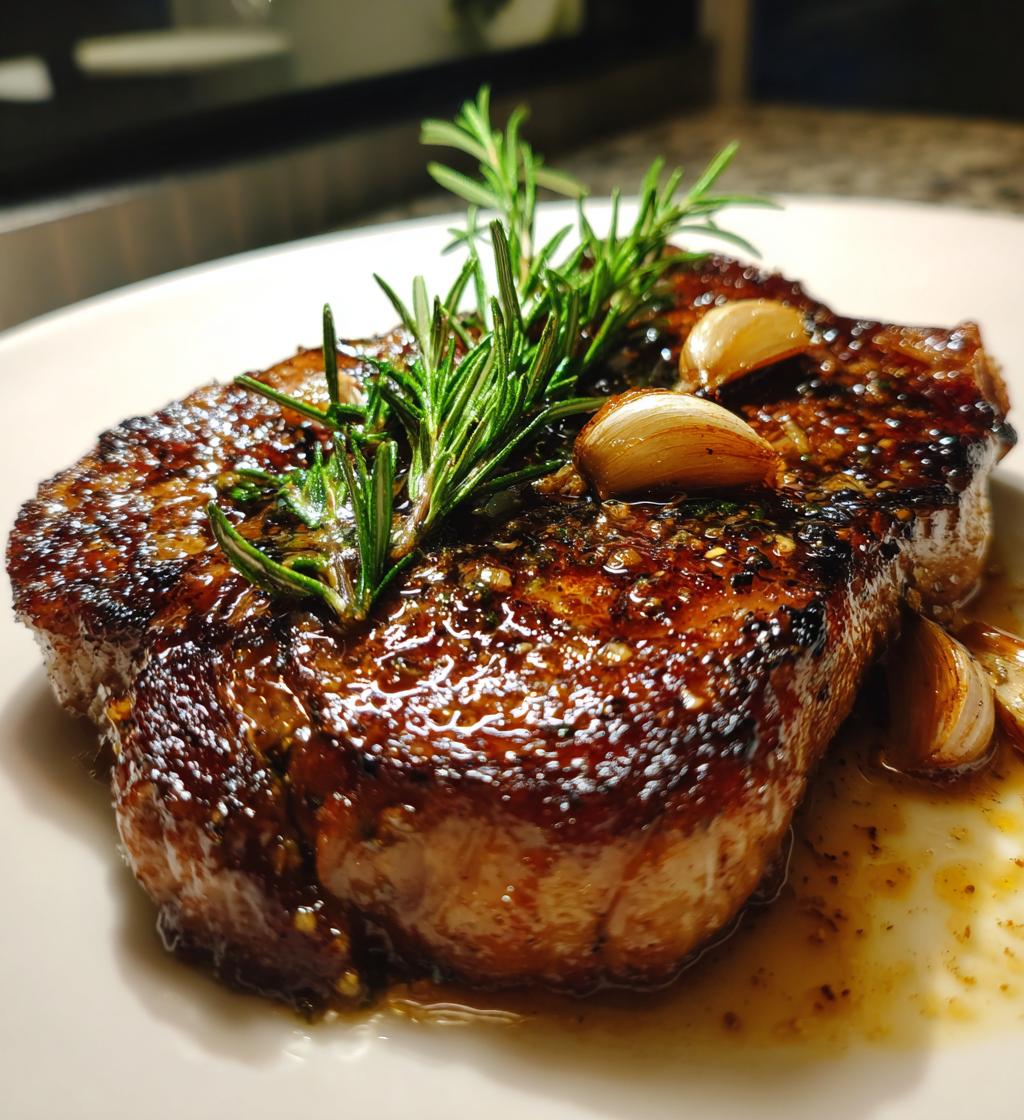 pan seared steak in butter sauce