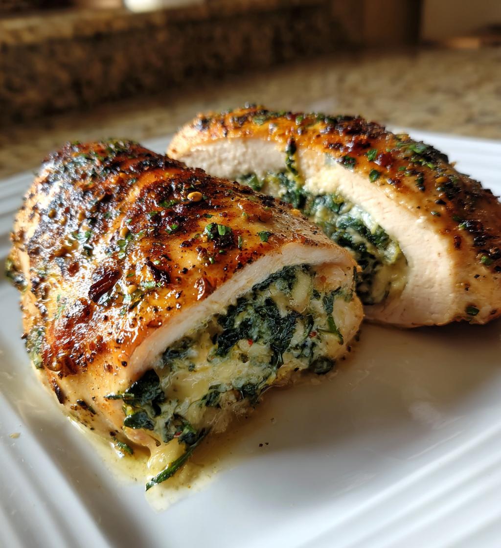 spinach stuffed chicken fillets
